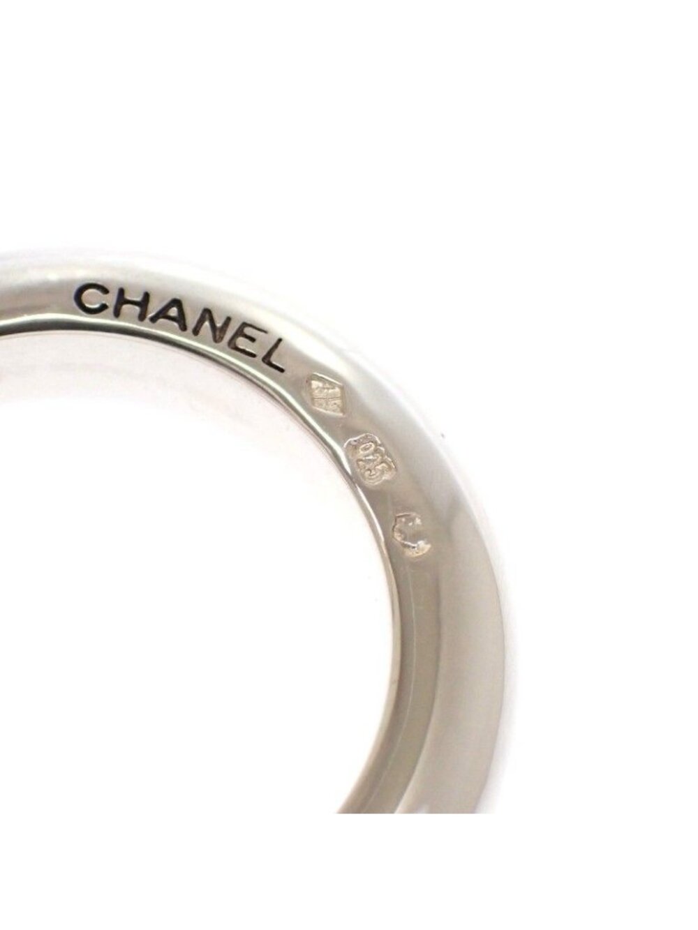 Chanel Logo Ring 925 Sterling Silver Vintage - Picture 8 of 13
